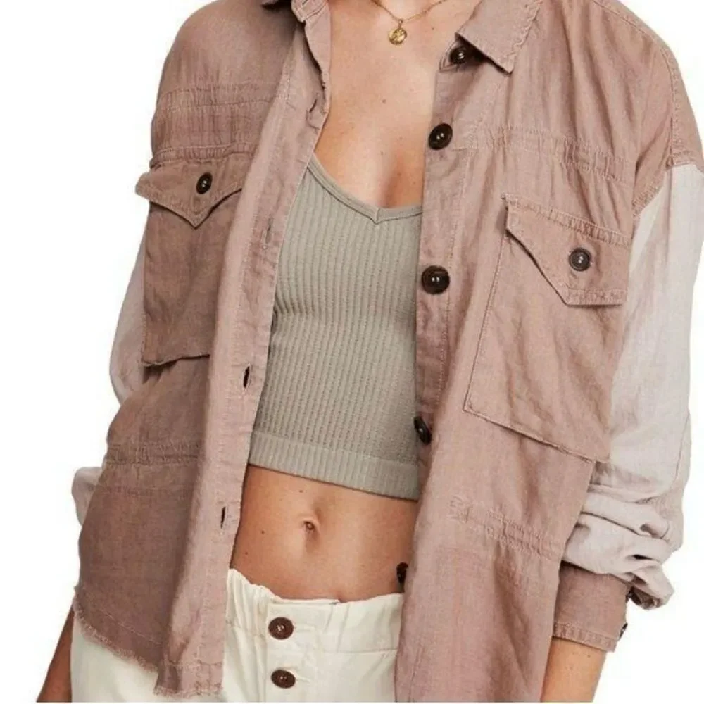 Free People Day Drifter Cargo Top in Pink Rose Size Small